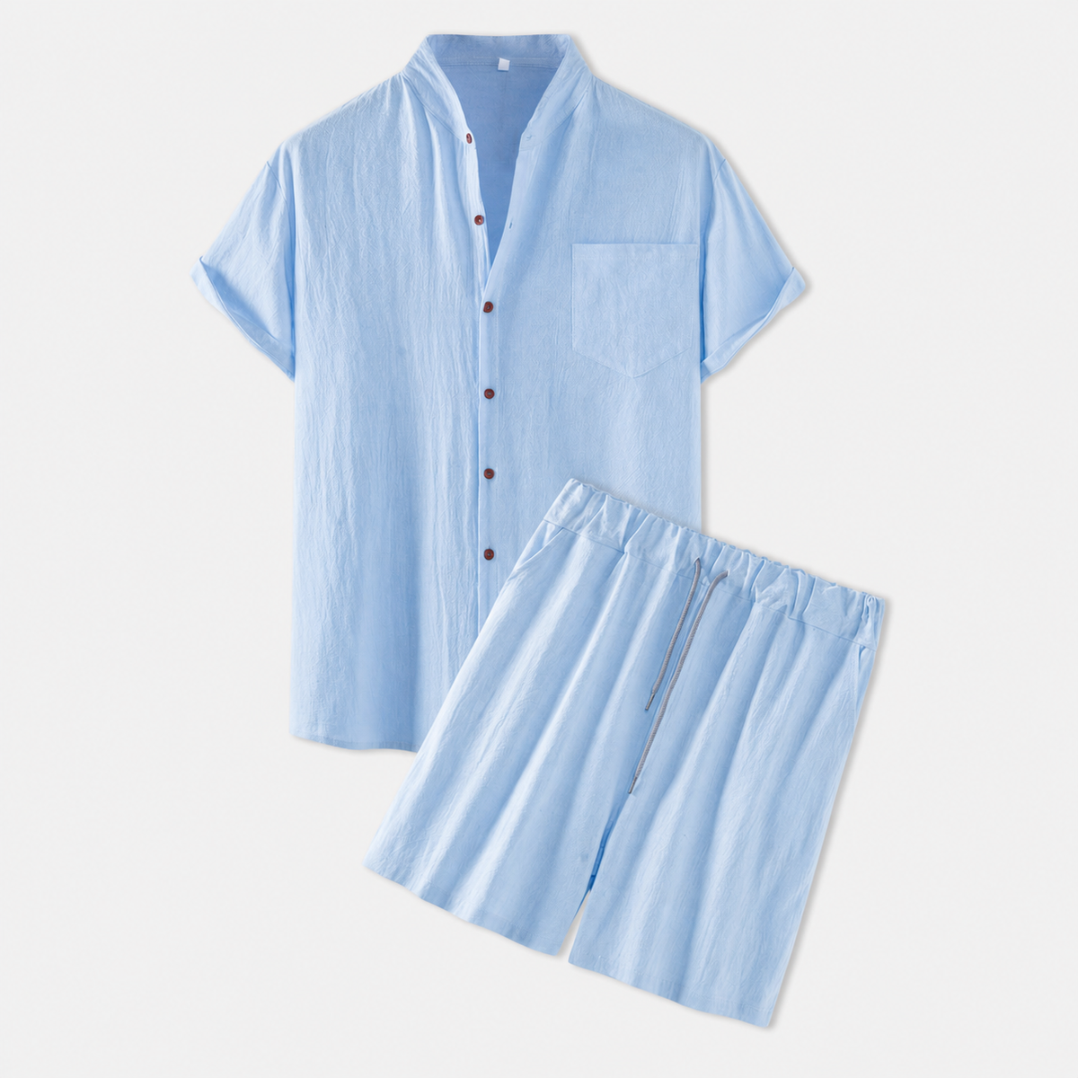 Completo Mare da uomo in lino azzurro Palefold